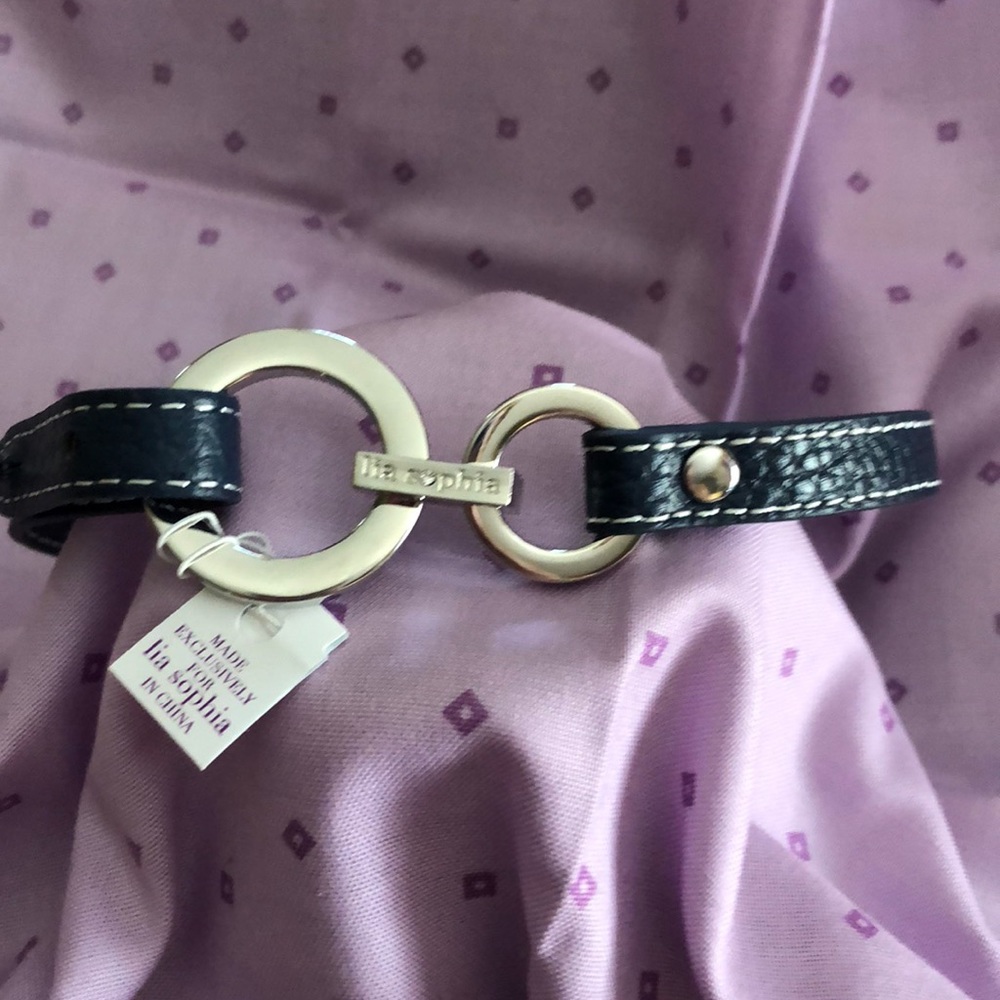 LiaSophia blue/silver choker/double wrap bracelet